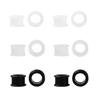 6Pcs 3 Colors Pulley Silicone Ear Gauges Flesh Tunnels Plugs FIND-YW0001-18E-1