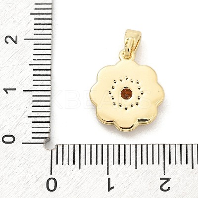 Brass Micro Pave Cubic Zirconia Pendents KK-M303-02G-07-1