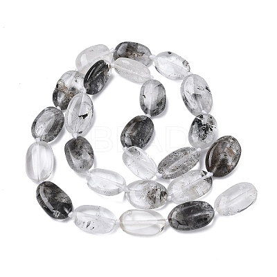 Natural Black Lodolite Quartz Beads Strands G-L650-E02-02-1