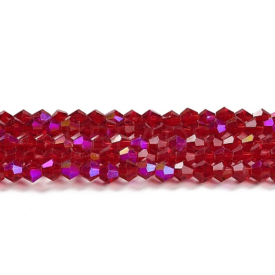 Transparent Electroplate Glass Beads Strands LS-GLAA-F029-4mm-D27-1