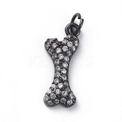 Brass Micro Pave Cubic Zirconia Pendants ZIRC-G157-24-02-1