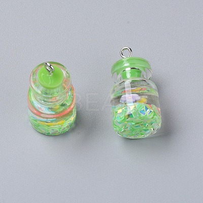 Wish Glass Bottle Pendants RESI-TAC0007-05A-1