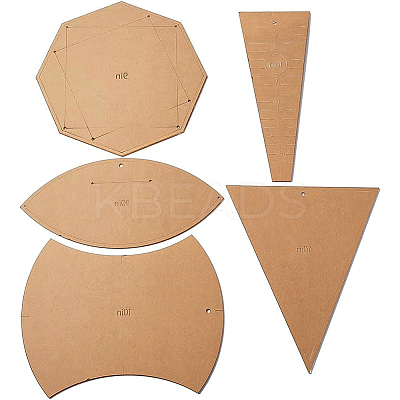 Transparent Acrylic Quilting Templates DIY-WH0381-004-1
