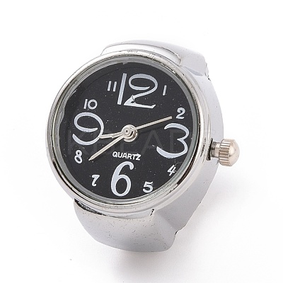 201 Stainless Steel Stretch Watchband Finger Ring Watches WACH-G018-01P-03-1
