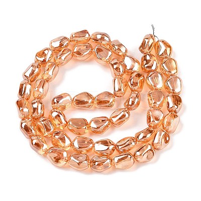 Electroplate Glass Beads Strands EGLA-T021-08E-1