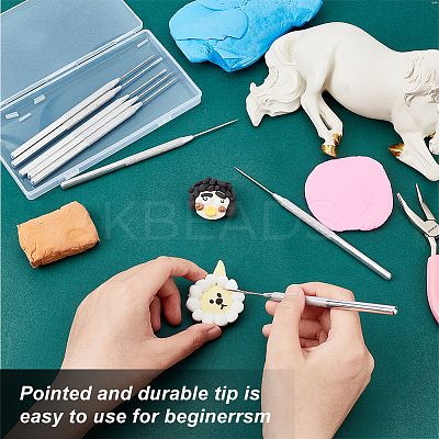 8Pcs Polymer Clay Sculpture Tool DIY-UN0004-15-1