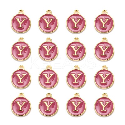 Golden Plated Alloy Enamel Charms X-ENAM-S118-08Y-1