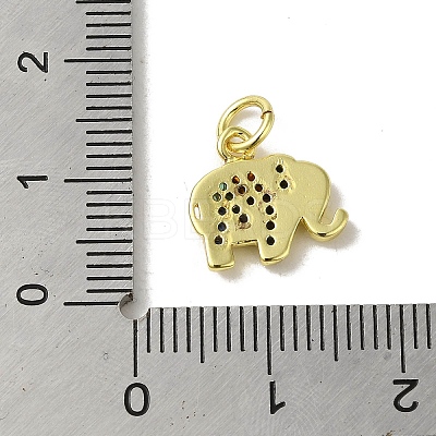 Real 18K Gold Plated Brass Pave Cubic Zirconia Pendants KK-M283-02A-02-1