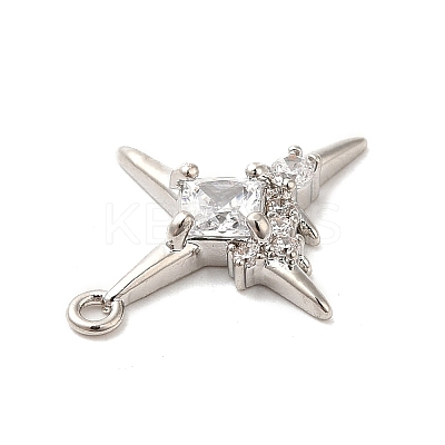 Brass Micro Pave Cubic Zirconia Pendants X-KK-Q772-04P-1