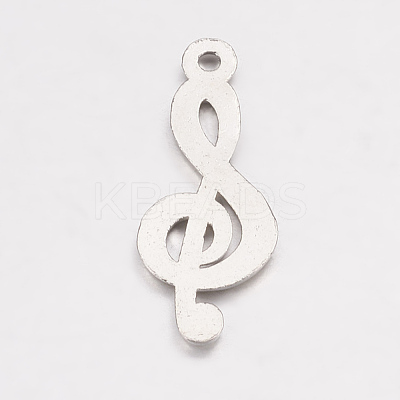 Tibetan Style Alloy Treble Clef Pendants X-TIBEP-R315-AS-LF-1