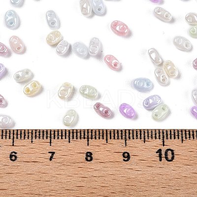 Opaque Colours Luster Glass Seed Beads SEED-T006-02A-1