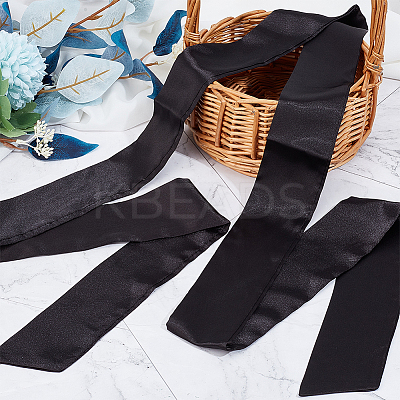 Satin Cloth Ribbon Wrap Around Chain Belt AJEW-WH0314-198E-1