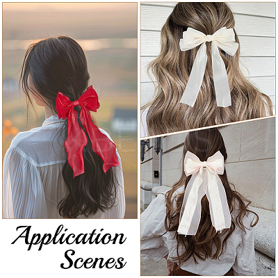 5Pcs 5 Colors Cloth Bowknot Hair Barrettes PHAR-SP0001-14-1