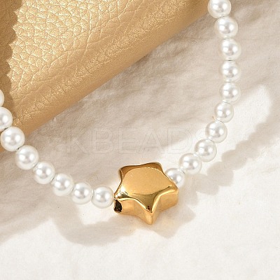 Plastic Imitation Pearl Beads Bracelets for Women BJEW-M056-10G-02-1