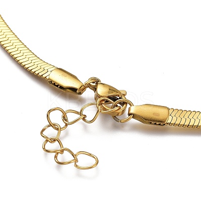 Unisex 304 Stainless Steel Herringbone Chain Necklaces X-NJEW-O119-01A-G-1