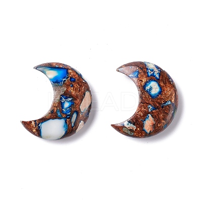 Assembled Synthetic Bronzite and Imperial Jasper Cabochons G-K317-B06-1