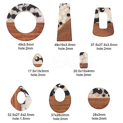 Resin & Wood Pendants RESI-CJ0001-14-1