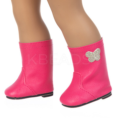 PU Leather Doll Rainshoes DOLL-PW0001-304-01-1