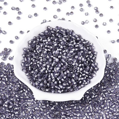 Silver Lined Glass Seed Beads SEED-T007-18A-08-1