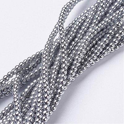 Non-Magnetic Synthetic Hematite Beads Strands G-G094-2mm-1