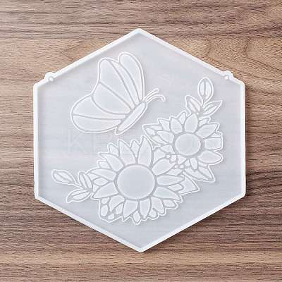 DIY Hexagon Shape Pendant Decoration Food-grade Silicone Molds LS-SIMO-D002-03B-1