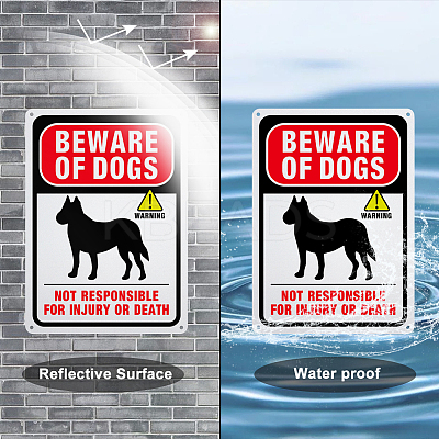 UV Protected & Waterproof Aluminum Warning Signs AJEW-GL0001-01A-06-1