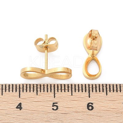 304 Stainless Steel Stud Earrings EJEW-Z089-40G-1