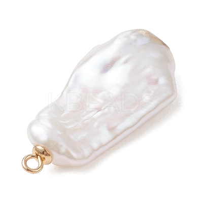 Natural Keshi Pearl Pendants PALLOY-JF04900-01-1