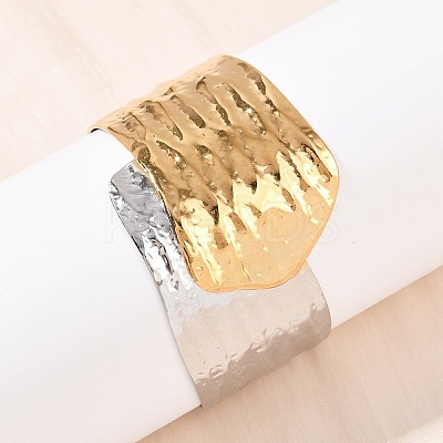 304 Stainless Steel Cuff Bangles for Women BJEW-G757-12GP-1