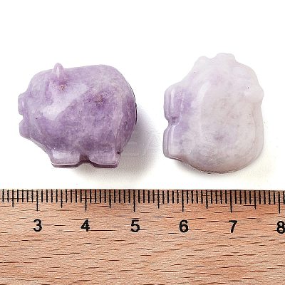 Natural Lepidolite/Purple Mica Stone Carved Figurines DJEW-L023-C11-1