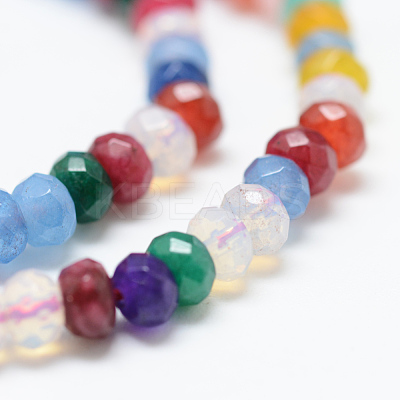Natural White Jade Bead Strands X-G-R343-2x4-40-1