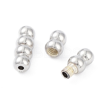 Anti-Tarnish Rhodium Plated 925 Sterling Silver Screw Clasps LS-STER-K173-04P-1