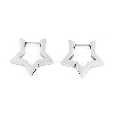 Tarnish Resistant 304 Stainless Steel Huggie Hoop Earrings STAS-S103-26P-1