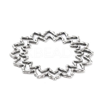 Non-Tarnish 304 Stainless Steel Hollow Pendants STAS-Q313-02P-1