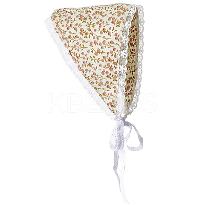 Flower Decor Lace Triangle Bandanas OHAR-WH20005-08B-1