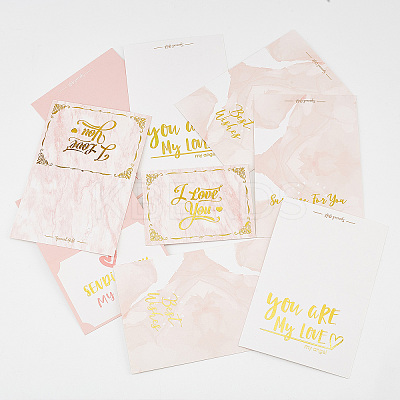 10 Sheets 5 Style Paper Greeting Card AJEW-CP0005-09-1