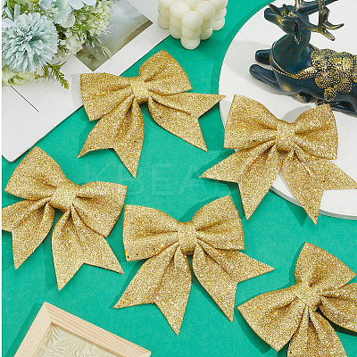10Pcs Glitter Foam Bowknot Ornament Accessories FIND-GF0008-55B-1