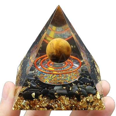Resin Orgonite Pyramid PW-WG40663-03-1