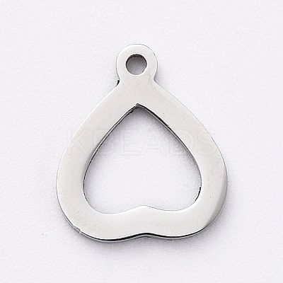 Non-Tarnish 304 Stainless Steel Open Heart Charms LS-STAS-G215-14P-1