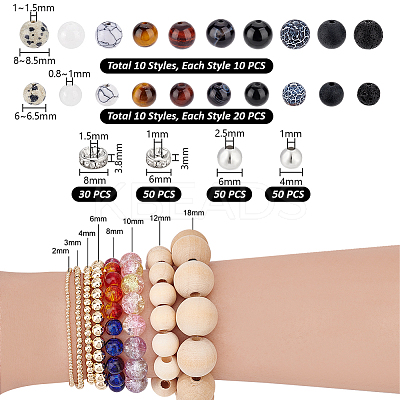 480Pcs DIY Bead Kits DIY-PH0030-55-1