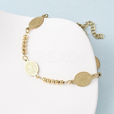 Religion 304 Stainless Steel Link Bracelets LS-BJEW-F524-04A-G-1