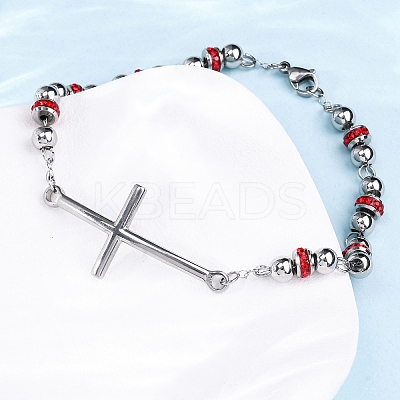 201 Stainless Steel Link Chain Bracelets BJEW-A032-01P-03-1