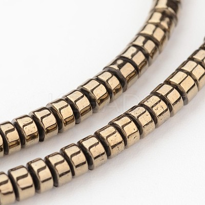 Electroplate Non-magnetic Synthetic Hematite Beads Strands G-I175-25-1
