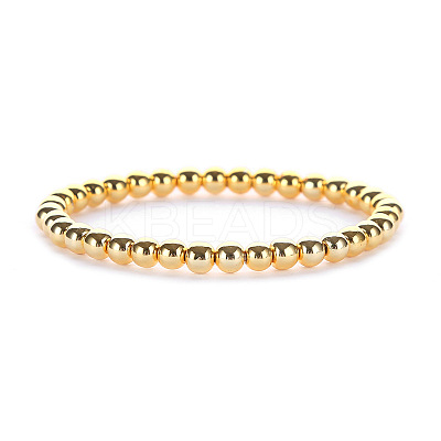 Synthetic Non-magnetic Hematite Beaded Stretch Bracelets for Men Women YP2747-4-1