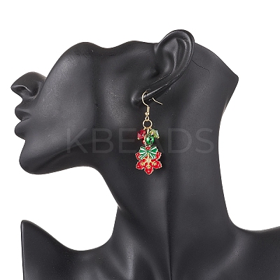 304 Stainless Steel Glass Dangle Earrings EJEW-JE06526-1