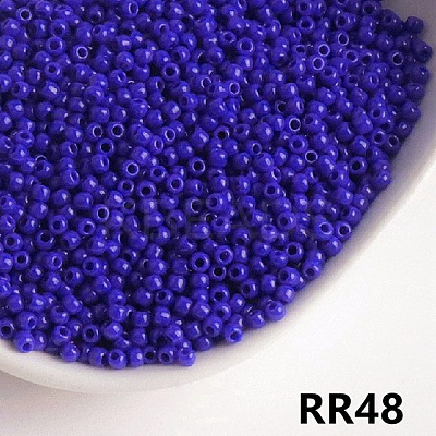 Opaque 6/0 Glass Seed Beads SEED-I013-4mm-RR48-1