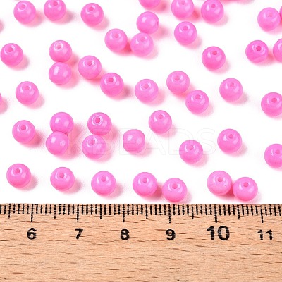 Opaque Baking Paint Glass Beads DGLA-T004-02J-1