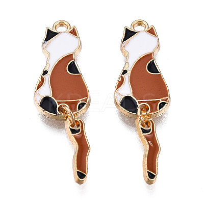 Eco-Friendly Alloy Enamel Pendants X-ENAM-T011-84C-NR-1