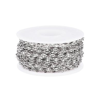 Non-Tarnish 304 Stainless Steel Textured Cable Chains CHS-D004-02P-1