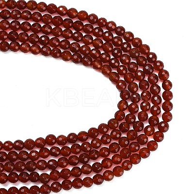 Natural Carnelian Beads Strands G-C280-B10-6mm-1